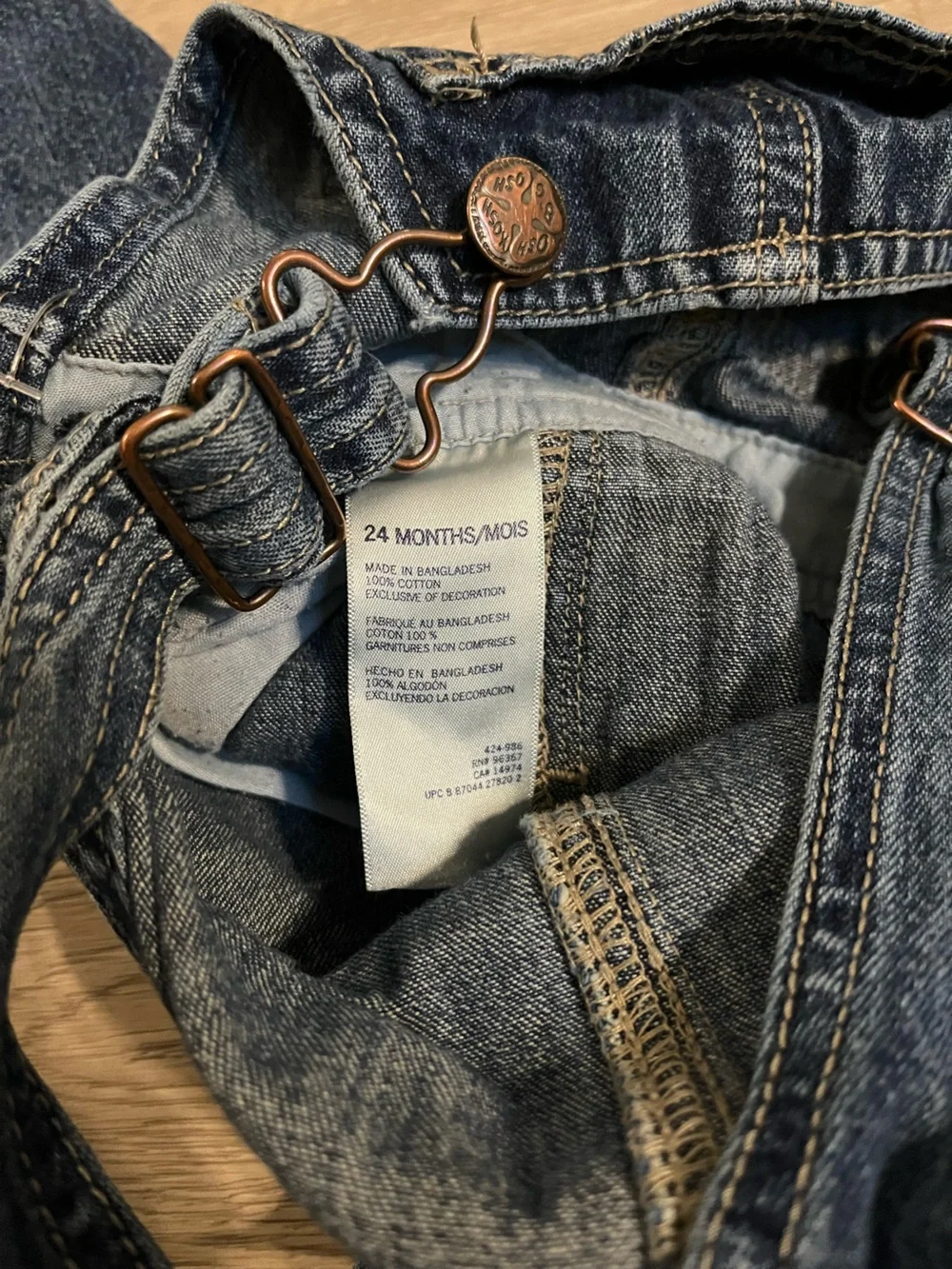 OshKosh B'gosh Kids Relaxed Denim Overalls - Indigo Blue